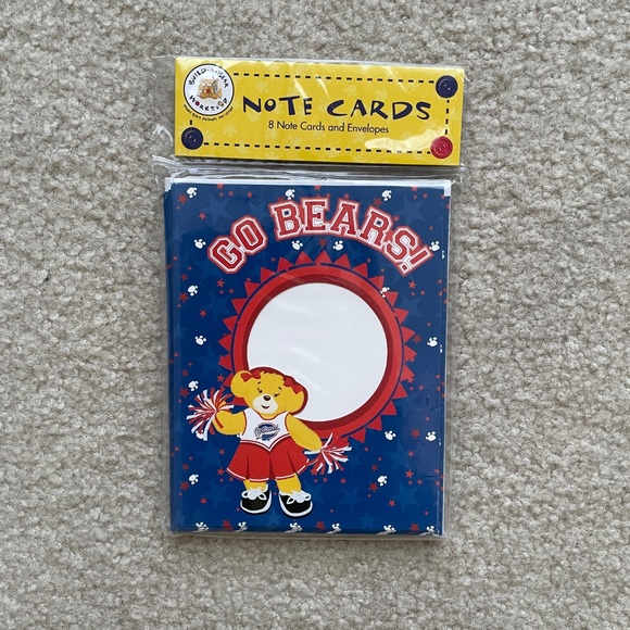 Lot 3 Build-A-Bear Cheerleader “Go Bears” Cards Birthday Thank You Invitations - Picture 3 of 4